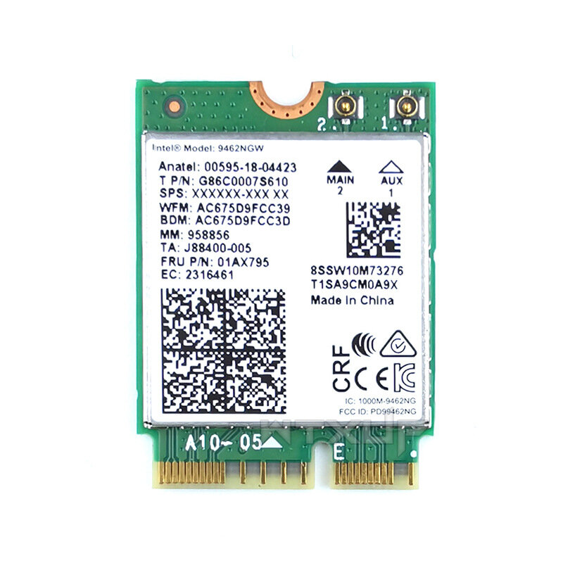 Двухдиапазонная M2 Wi-Fi-карта для Ноутбука Mini PCI-E Intel 9461NGW 24/5 ГГц Bluetooth 5.0 802.11Ac M2 Wi-Fi Adapter