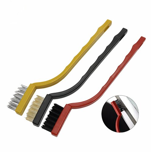 Набор кордщеток Saros Polymer, 3 шт (стальная, медная, нейлоновая)