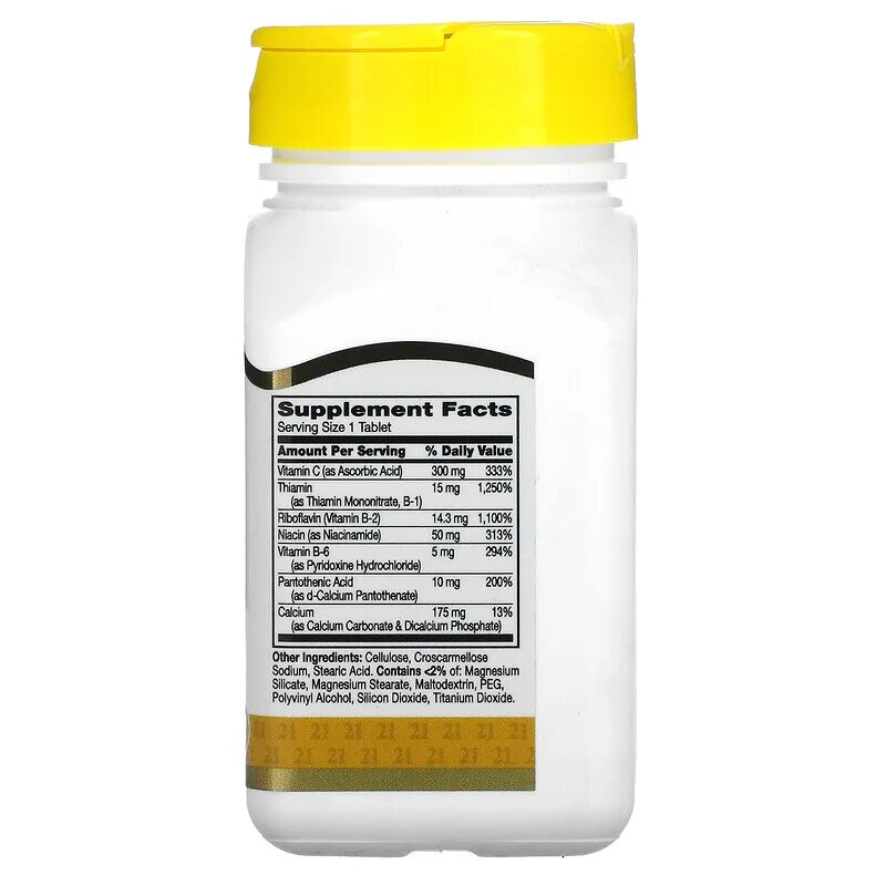 Картинки Таблетки 21st Century B-Complex Plus Vitamin C, 150 г, 100 шт.