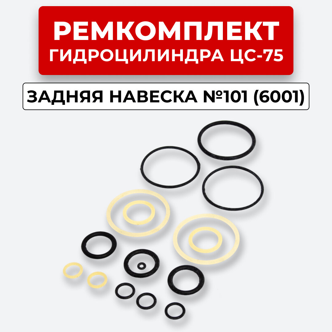 Ремкомплект гидроцилиндра ЦС-75 задняя навеска №101 (6001)