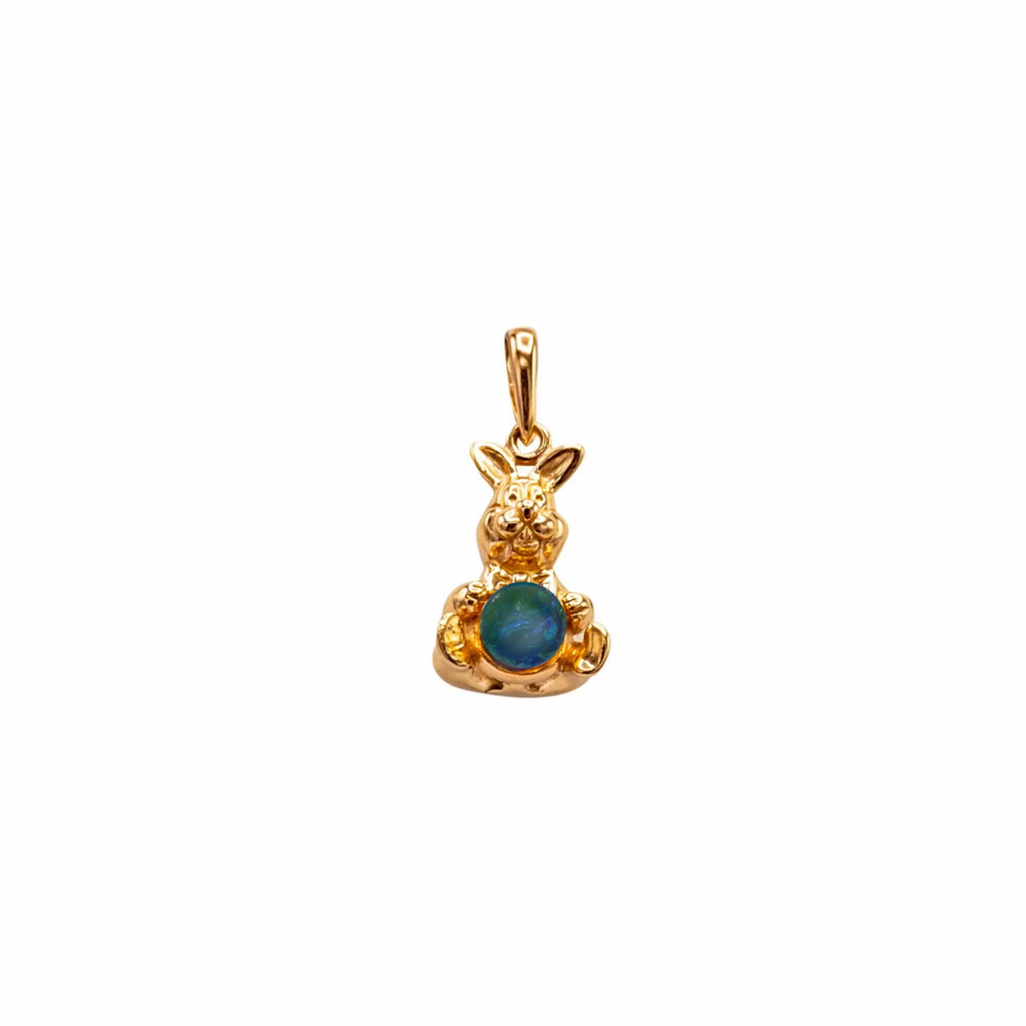 Подвеска Diamant online, серебро, 925 проба, золочение, янтарь, размер 2.5 см., темно-синий