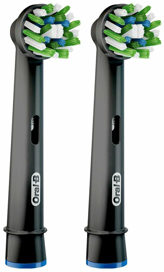 Набор насадок Oral-B Cross Action CleanMaximiser для электрической щетки, черный, 2 шт. — фото 1