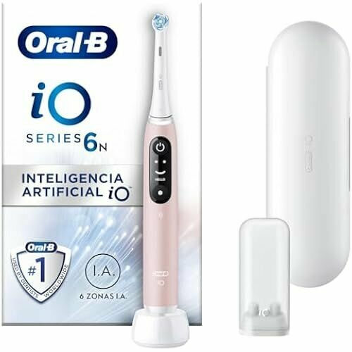 Электрическая зубная щетка Oral-B iO Series 6N Bluetooth 5 режимов чистки 2 щетки 1 дорожная сумка белыйрозовый 41959₽