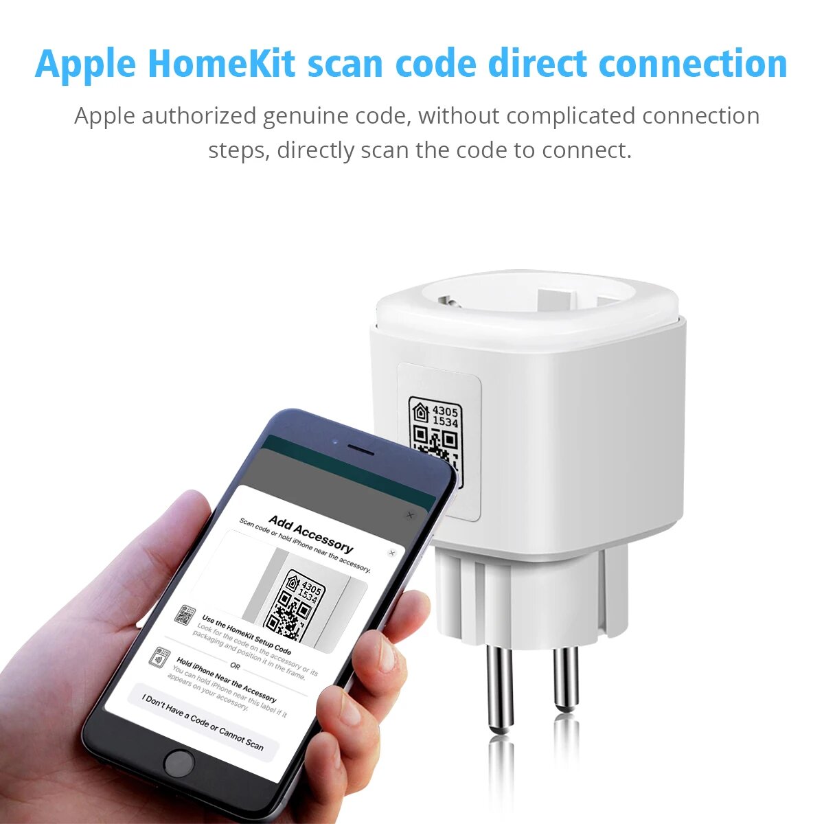 Умная розетка Homekit с поддержкой Wi-Fi и таймера, 1 x EU Socket — фото 1