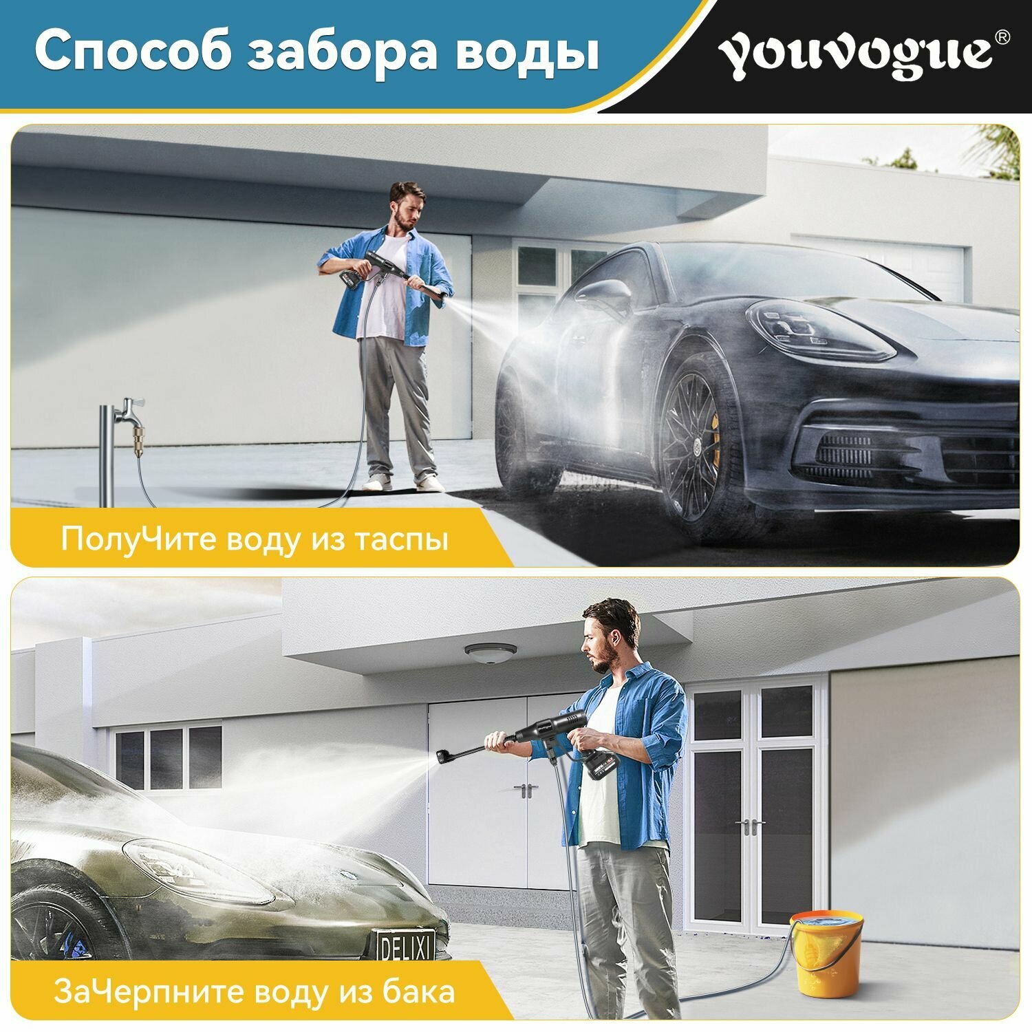 Мойки Высокого Давления Аккумуляторные Портативная минимойка