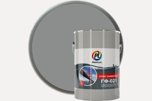 Изображение товара Profilux / Профилюкс Грунт ГФ-021 Profilux / Профилюкс Грунт ГФ-021 универсальный серый 5кг