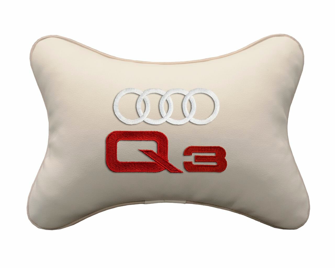 Подушка на подголовник автомобильная черная алькантара AUDI Q3