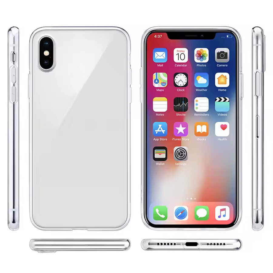 Чехол Clear Case пластиковый для Apple iPhone X/XS, прозрачный — фото 1
