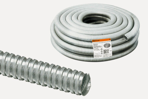 Изображение товара Гофра для кабеля 18мм Металлорукав без протяжки 50 метров TDM Electric