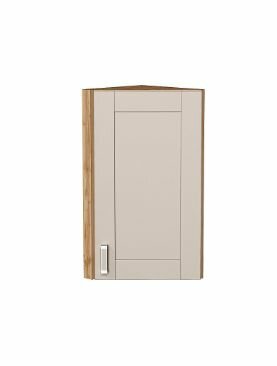 Шкаф кухонный верхний торцевой Лофт Cream Silk /Дуб Вотан ширина 30 см высота 72 см