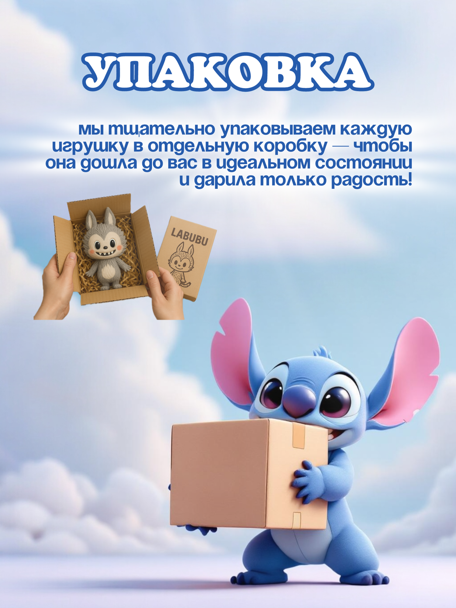 Игрушка-брелок Лабубу (Labubu), случайная 1 шт - Exciting Macaron — фото 1