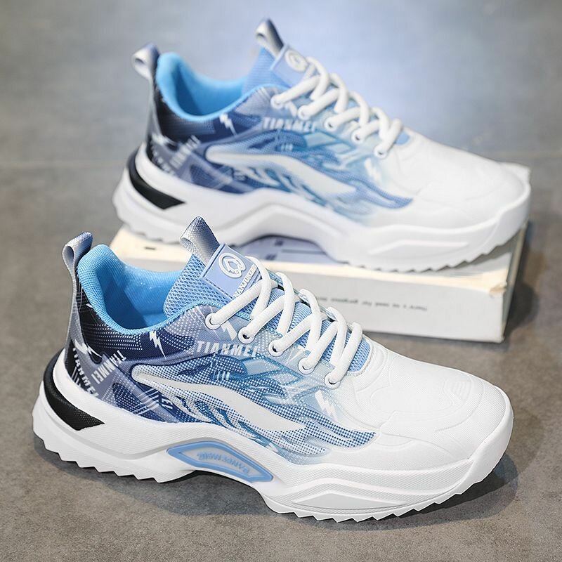 MOOCIE Весенняя мужская обувь 2025 года новинка студенческая спортивная обувь для отдыха молодежная сетчатая обувь для папы универсальная модная обувь дышащая обувь для мужчин