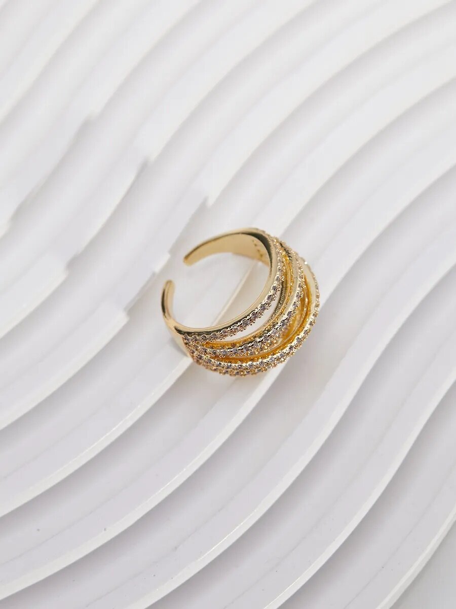 Комплект бижутерии: кольцо, искусственный камень