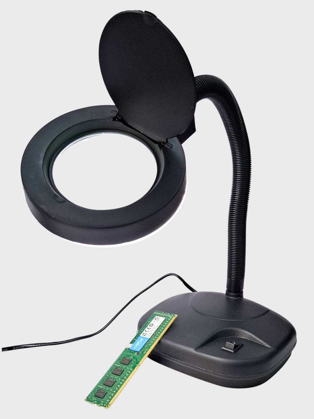 Настольная лампа YaXun "L39", с увеличительным стеклом и подсветкой