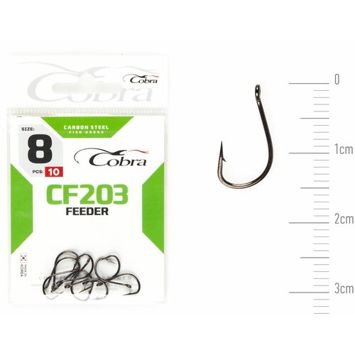 фото Крючки cobra feeder сер. cf203 разм. 008 10шт.