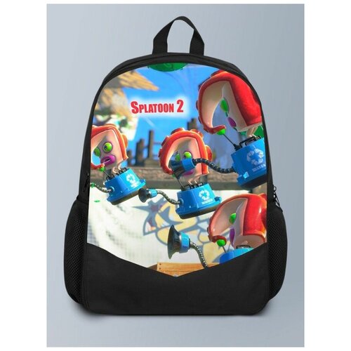 фото Черный рюкзак с принтом игра сплатун splatoon 2, платформер, шуттер - 139 brutbag