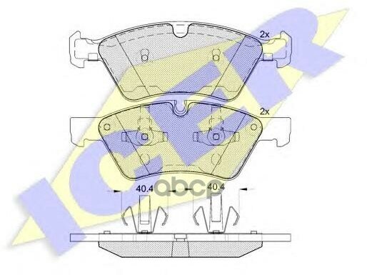 Mercedes Benz Ml/Gl/R С 2005 Колодки Тормозные Передние К-Кт Icer арт. 181771