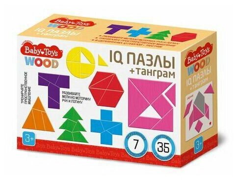 Настольная игра Десятое королевство головоломка IQ Пазлы + танграм серии Baby Toys wood 04311ДК