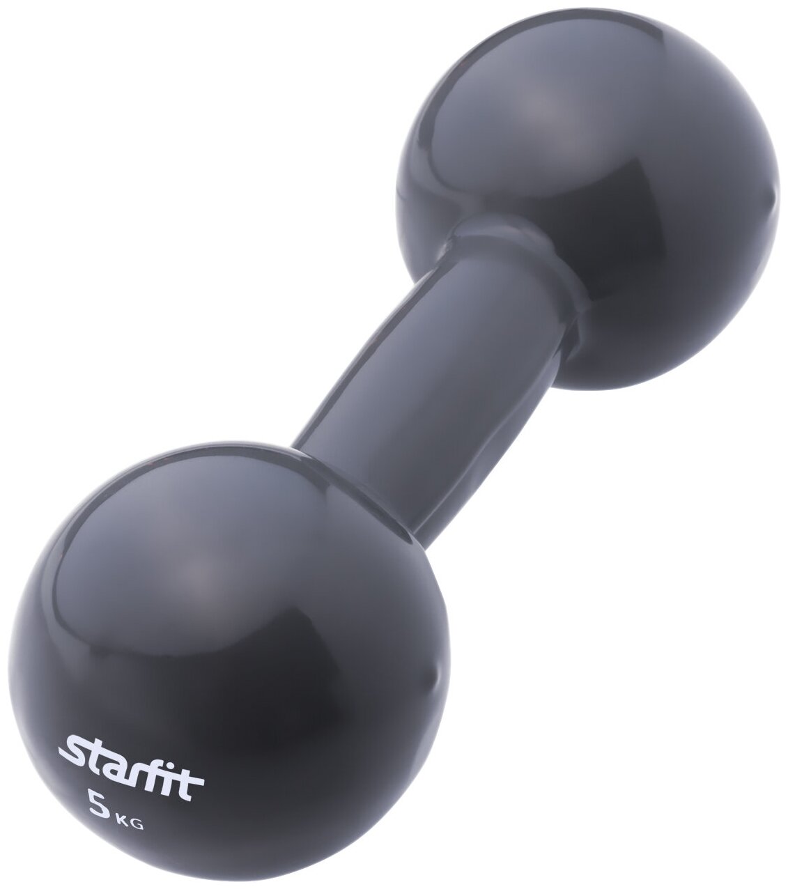 Гантель виниловая STARFIT DB-102 5 кг, холодный серый (1 шт.)