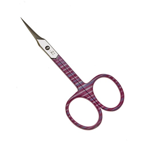 фото Fiera, ножницы маникюрные для ногтей ручная заточка цветные ручки (полосы), f-718-2-sh