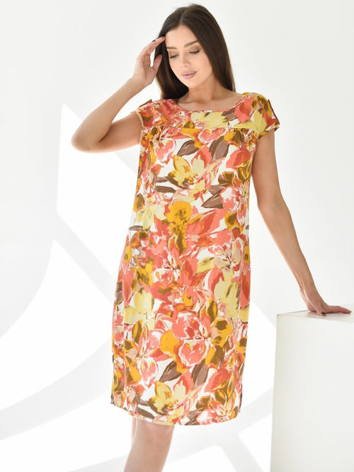 Платье Текстильный Край, размер 46, оранжевый
