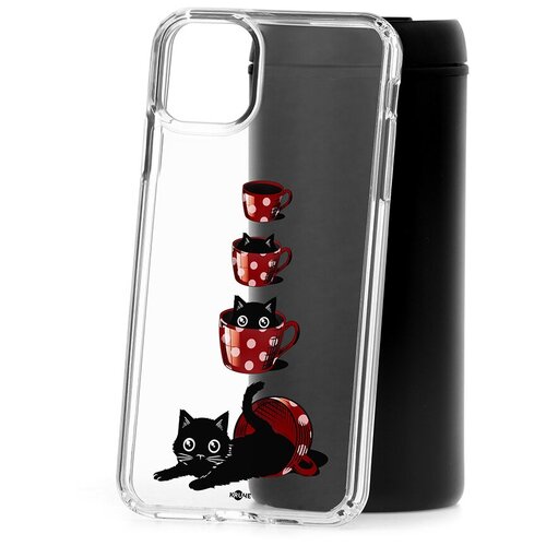 фото Чехол на айфон 11 pro max kruche print котенок в чашке кruче