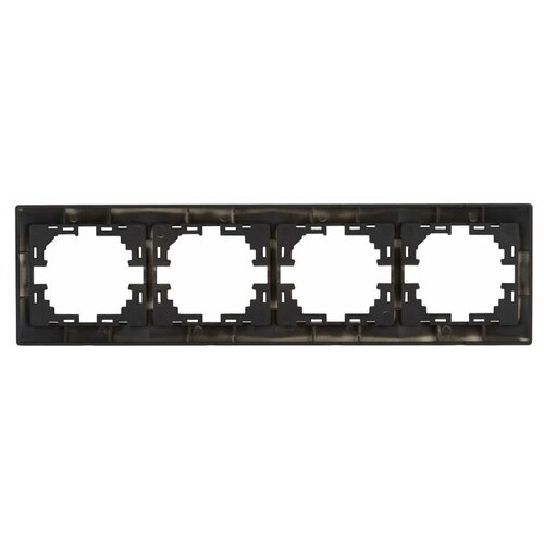 Рамка MIRA 701-4200-149 четырехместная горизонтальная черный бархат