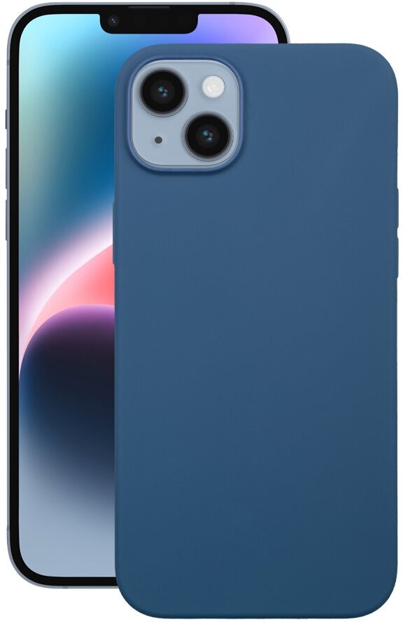 Чехол Liquid Silicone Pro Magsafe для Apple iPhone 14 Plus (2022), синий, Deppa 88354