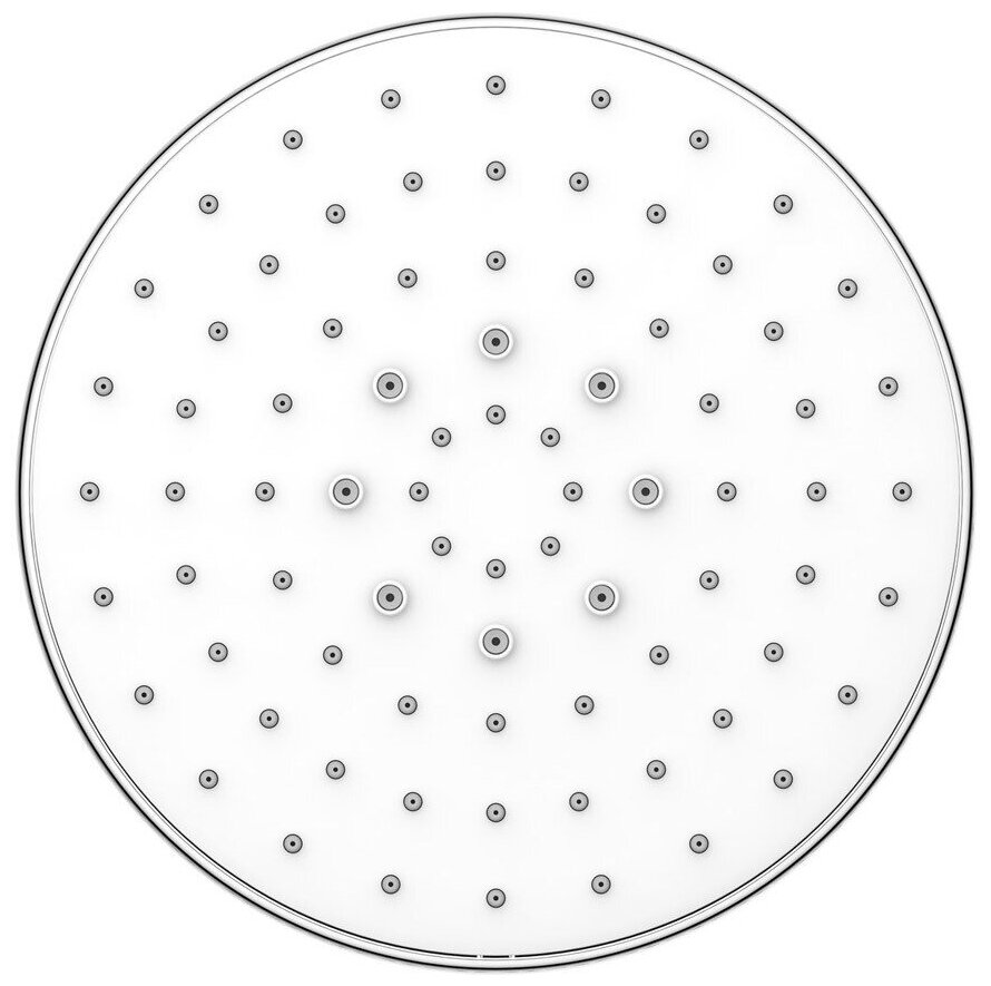 Лейка для душа KAISER SH-380 стационарная круглая, белая Ф225*70mm