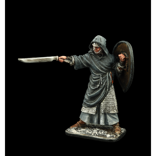 Оловянный солдатик SDS: Монах-рыцарь, XII в. оловянный солдатик sds германский рыцарь xii в