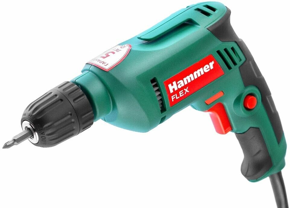 630796 Дрель Hammer Flex DRL500C 500 Вт 10 мм БЗП 0-3200 об/мин реверс