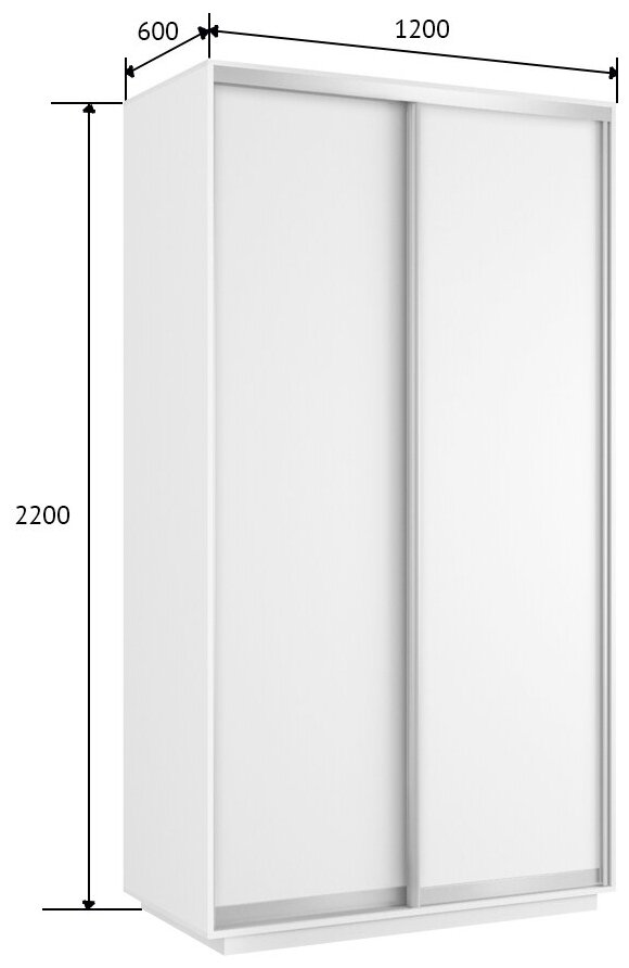 Шкаф-купе Хит Элемент, белый, 120х60х220 - фотография № 5