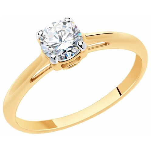 фото Sokolov кольцо из золота с фианитами 81010492, размер 18