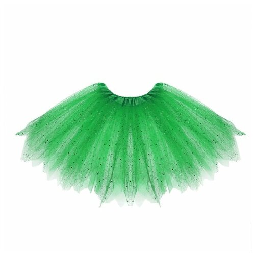 фото Карнавальная юбка "блеск", 3-х слойная 4-6 лет, цвет зеленый 1378868 сима-ленд