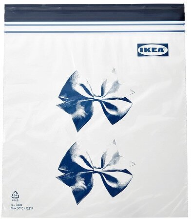 Пакет ZIP многоразовый закрывающийся ISTAD IKEA, для заморозки, продуктов, 50 шт, 1 литр