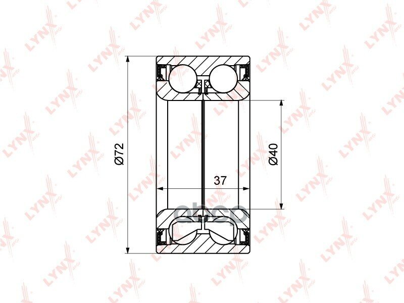 Комплект Подшипника Ступицы Колеса | Перед | LYNXauto арт. WB1082