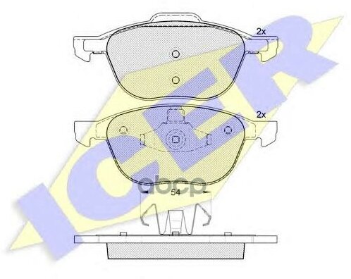 Колодки Торм. Диск. Focus C-Max Mazda 3 V40/50 Icer арт. 181617