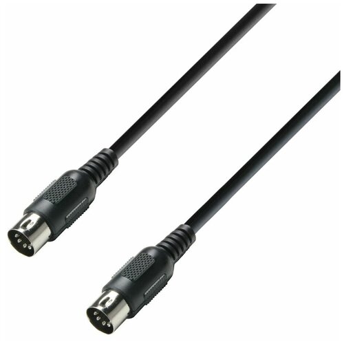 ADAM HALL K3 MIDI 0300 BLK MIDI-кабель, 3м, черный dmx кабель 3 pin xlr m xlr f 3м adam hall k3 dmf 0300