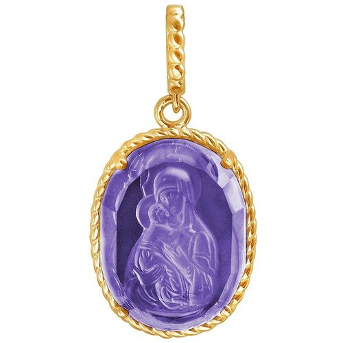 фото Эстет подвеска с 1 аметистом из красного золота 01п213439-1