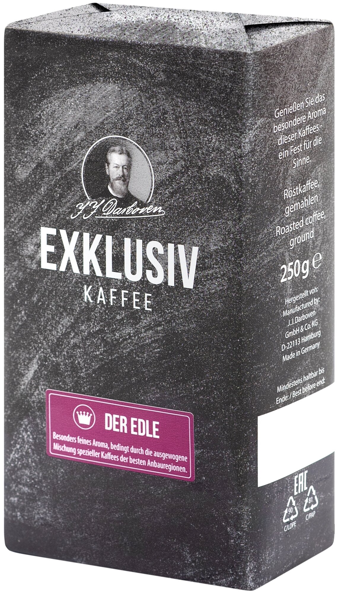 JJD Exclusivkaffee Der Edle 250г молотый - фотография № 2