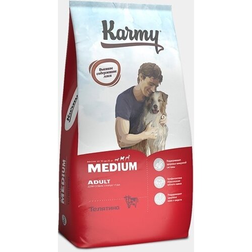 Карми 48162 Medium Adult сух. для собак средних пород Телятина 14кг