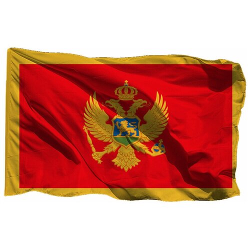 Флаг Черногории на сетке, 70х105 см - для уличного флагштока флаг черногории 70х105 см