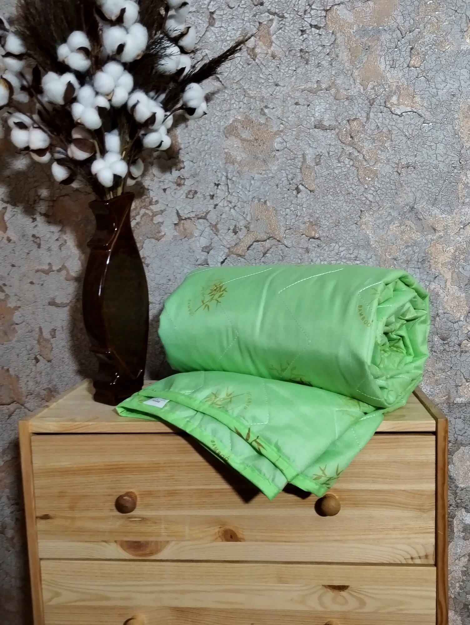 Одеяло летнее облегченное 1.5 спальное 150х210 наполнитель бамбуковое волокно - фотография № 7