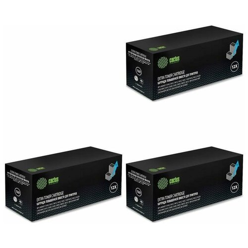 Cactus Картриджи комплектом совместимые Кактус Cactus CS-Q2612X-MPS 3 Pack 1129896-3PK Q2612A черный 9K