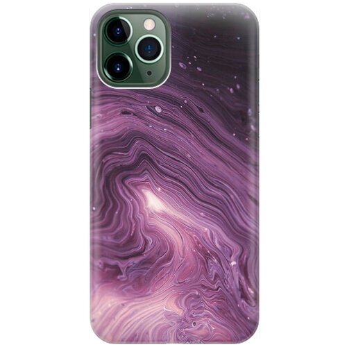 фото Re:pa накладка transparent для apple iphone 11 pro max с принтом "бело-фиолетовые краски"