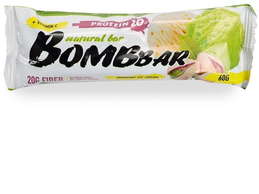 BomBBar протеиновый батончик - 60 грамм - фисташковый пломбир