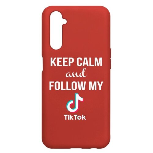 фото Чехол-накладка krutoff silicone case tiktok для realme 6 pro красный krutoff group