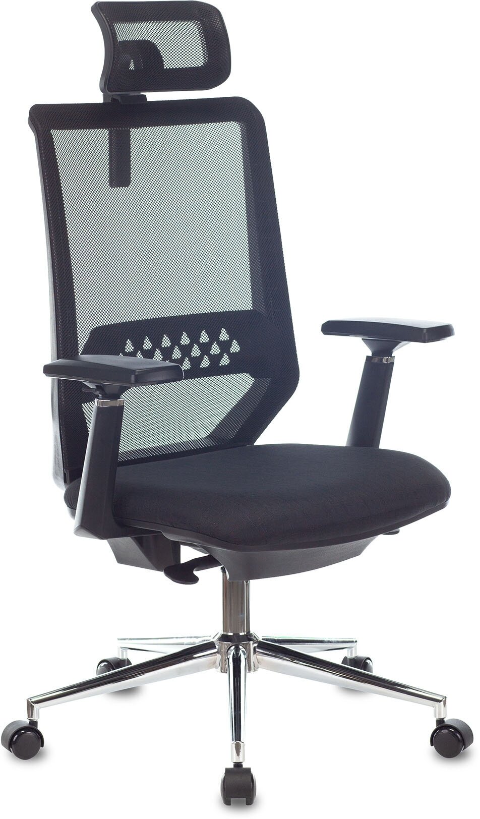Кресло руководителя Бюрократ MC-612N-H черный TW-01 38-418 сетка/ткань с подголов. крестовина металл