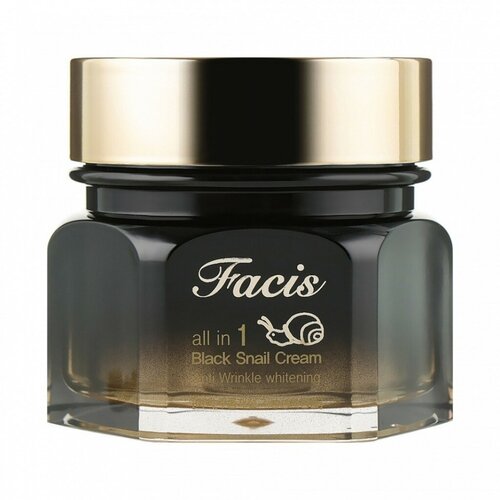 Крем всё-в-одном с муцином улитки [Facis] All In 1 Black Snail Cream