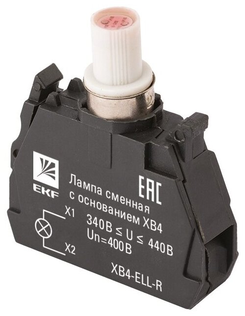 XB4-ELL-R Лампа сменная c основанием XB4 красная 400В PROxima EKF - фото №1